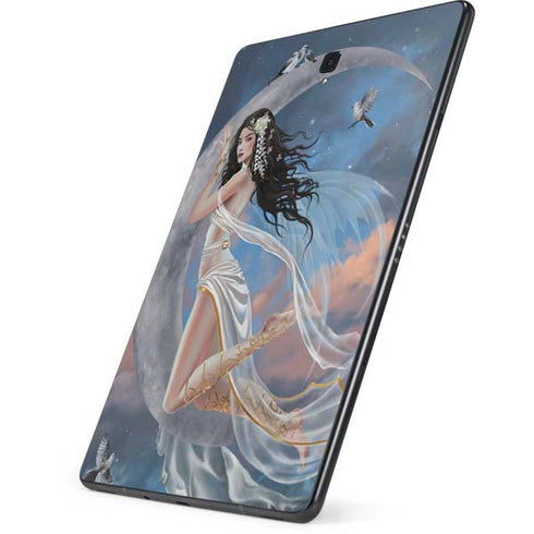 Fairy on Moon with Birds by Nene Thomas Samsung Galaxy Tab Skin