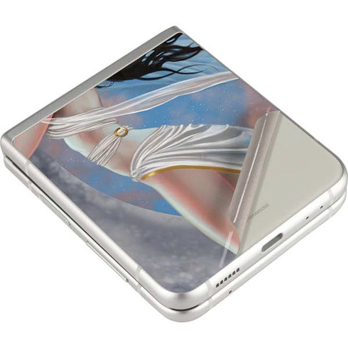 Fairy on Moon with Birds by Nene Thomas Galaxy Z Flip4 5G Skin