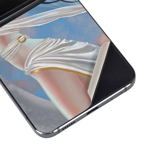 Fairy on Moon with Birds by Nene Thomas Galaxy Z Flip5 5G Skin