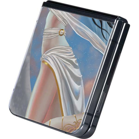 Fairy on Moon with Birds by Nene Thomas Galaxy Z Flip5 5G Skin