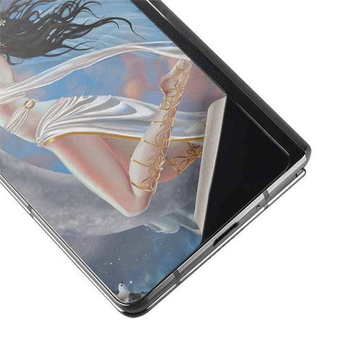 Fairy on Moon with Birds by Nene Thomas Galaxy Z Fold2 5G Skin