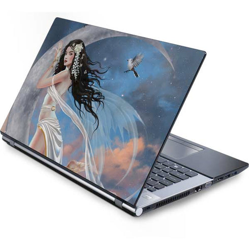 Fairy on Moon with Birds by Nene Thomas Generic Laptop Skin