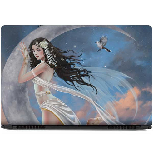 Fairy on Moon with Birds by Nene Thomas Dell Inspiron Skin