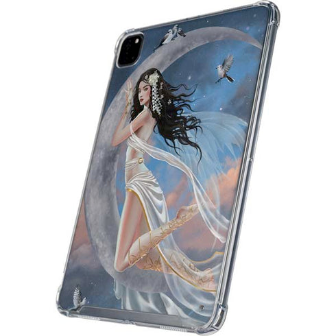 Fairy on Moon with Birds by Nene Thomas iPad Pro 12.9in (2020) Clear Case