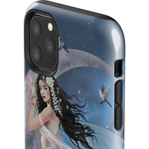 Fairy on Moon with Birds by Nene Thomas iPhone 11 Pro Max Impact Case