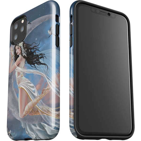 Fairy on Moon with Birds by Nene Thomas iPhone 11 Pro Max Impact Case