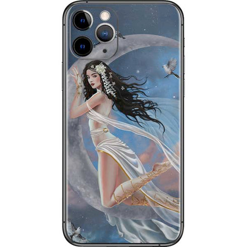 Fairy on Moon with Birds by Nene Thomas iPhone 11 Pro Skin