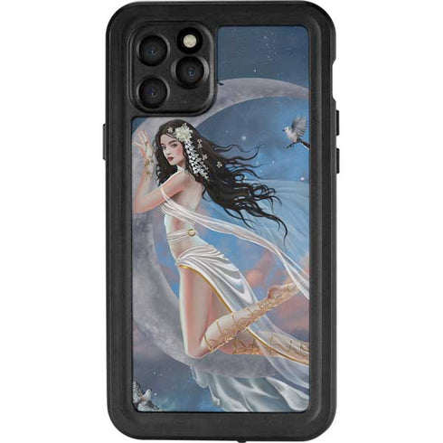 Fairy on Moon with Birds by Nene Thomas iPhone 11 Pro Waterproof Case