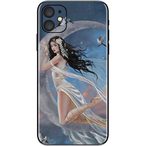 Fairy on Moon with Birds by Nene Thomas iPhone 11 Skin