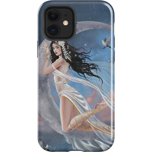 Fairy on Moon with Birds by Nene Thomas iPhone 12 Impact Case