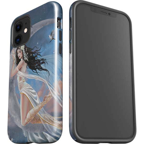 Fairy on Moon with Birds by Nene Thomas iPhone 12 Impact Case