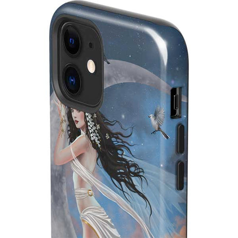 Fairy on Moon with Birds by Nene Thomas iPhone 12 Mini Impact Case