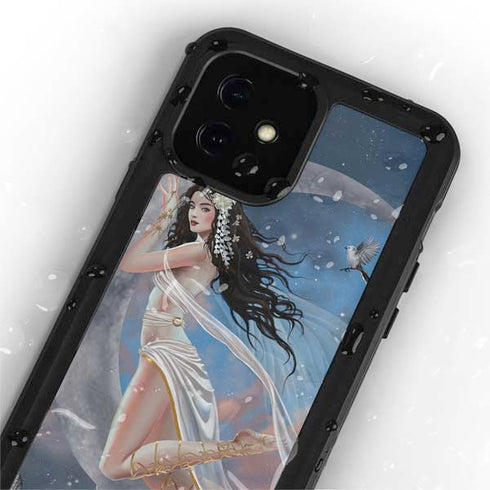 Fairy on Moon with Birds by Nene Thomas iPhone 12 Mini Waterproof Case