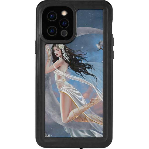 Fairy on Moon with Birds by Nene Thomas iPhone 12 Pro Waterproof Case