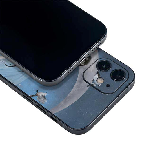 Fairy on Moon with Birds by Nene Thomas iPhone 12 Skin