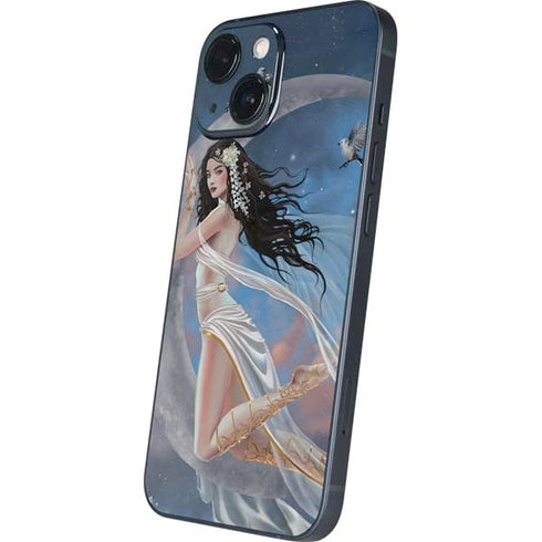 Fairy on Moon with Birds by Nene Thomas iPhone 13 Mini Skin