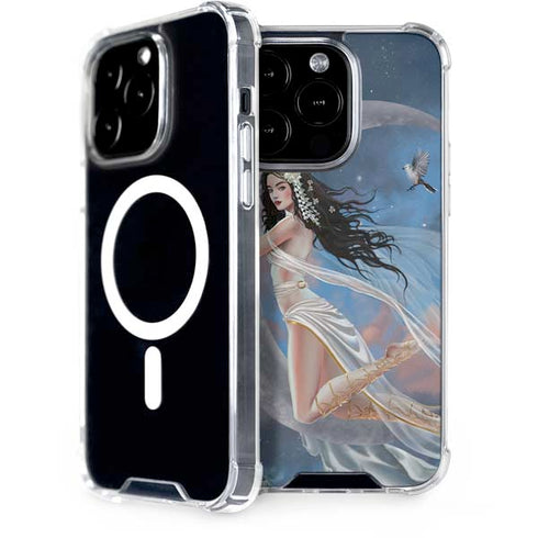 Fairy on Moon with Birds by Nene Thomas iPhone 13 Pro MagSafe Case