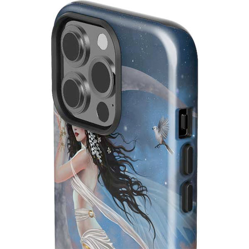 Fairy on Moon with Birds by Nene Thomas iPhone 14 Pro Impact Case