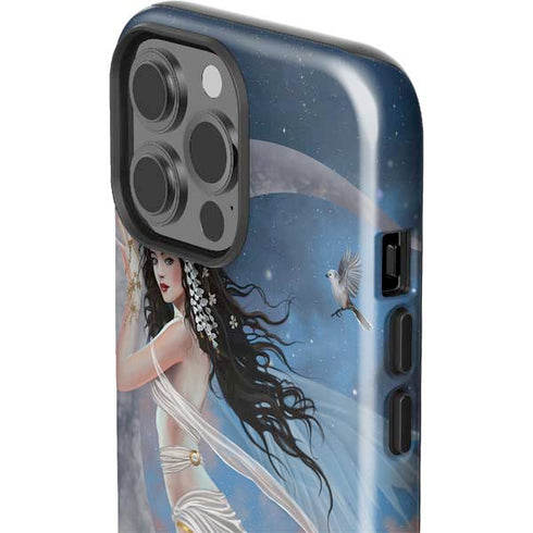 Fairy on Moon with Birds by Nene Thomas iPhone 15 Pro Max Impact Case