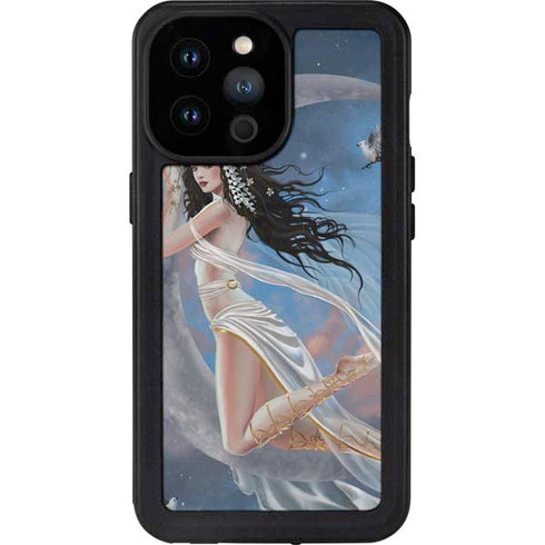 Fairy on Moon with Birds by Nene Thomas iPhone 14 Pro Max Waterproof Case