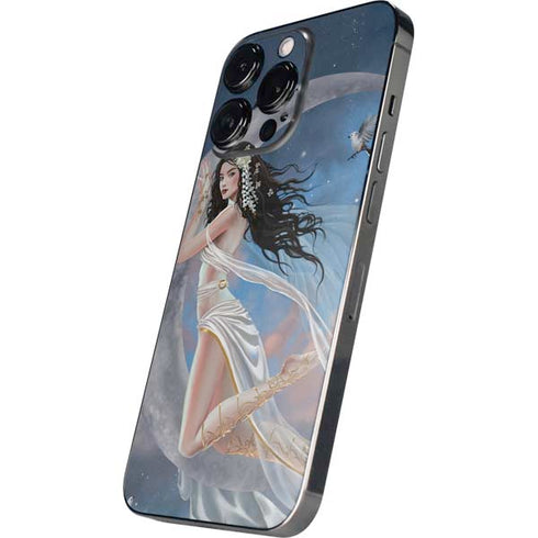 Fairy on Moon with Birds by Nene Thomas iPhone 14 Pro Skin