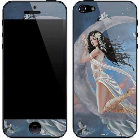 Fairy on Moon with Birds by Nene Thomas iPhone 5/5s/5SE Skin