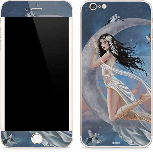 Fairy on Moon with Birds by Nene Thomas iPhone 6/6s Plus Skin