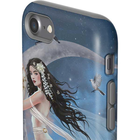 Fairy on Moon with Birds by Nene Thomas iPhone SE (2nd & 3rd Gen) Pro Case