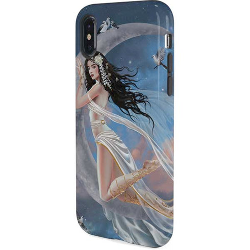 Fairy on Moon with Birds by Nene Thomas iPhone X Pro Case