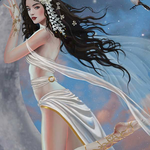 Fairy on Moon with Birds by Nene Thomas iPhone XR Pro Case