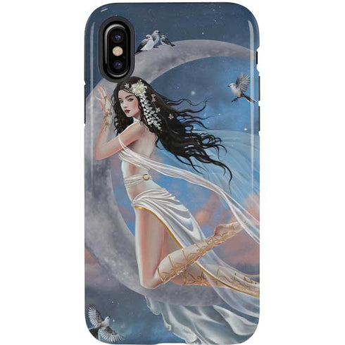 Fairy on Moon with Birds by Nene Thomas iPhone XS Pro Case