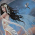Fairy on Moon with Birds by Nene Thomas Legion Y720 Skin