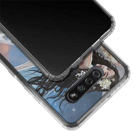 Fairy on Moon with Birds by Nene Thomas LG K51/Q51 Clear Case