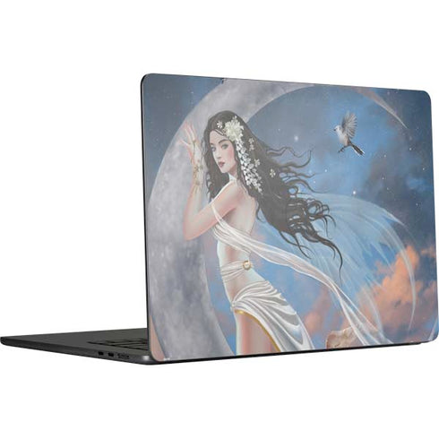 Fairy on Moon with Birds by Nene Thomas MacBook Air 15 in (2023) Skin