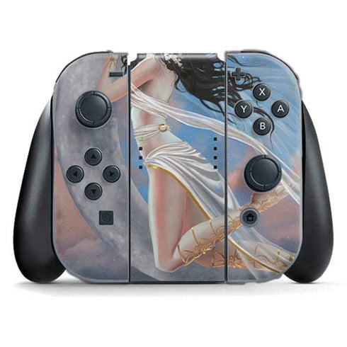 Fairy on Moon with Birds by Nene Thomas Nintendo Switch (2017-2021) Joy-Con Controller Skin