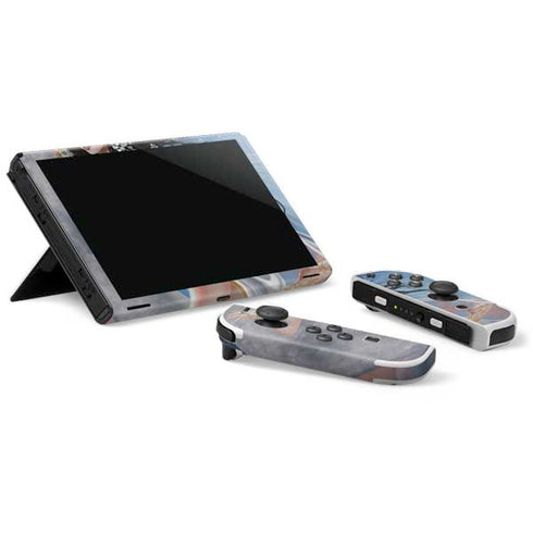 Fairy on Moon with Birds by Nene Thomas Nintendo Switch OLED (2021) Skin