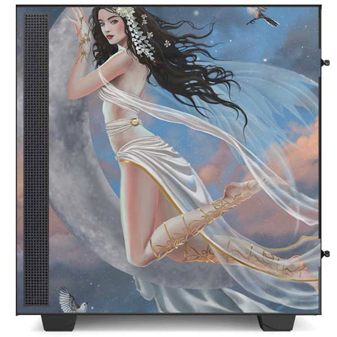 Fairy on Moon with Birds by Nene Thomas NZXT H510 Compact ATX Mid-Tower Case Skin