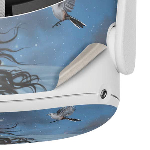 Fairy on Moon with Birds by Nene Thomas Oculus Quest 2 Skin