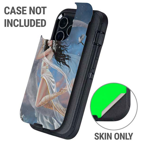 Fairy on Moon with Birds by Nene Thomas Otterbox Defender iPhone Skin