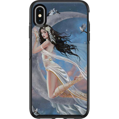 Fairy on Moon with Birds by Nene Thomas Otterbox Symmetry iPhone Skin