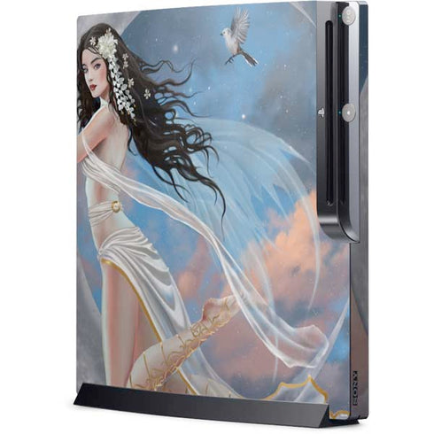 Fairy on Moon with Birds by Nene Thomas Playstation 3 & PS3 Slim Skin