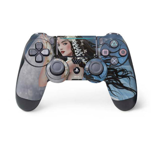 Fairy on Moon with Birds by Nene Thomas PS4 Pro/Slim Controller Skin