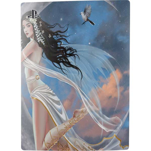 Fairy on Moon with Birds by Nene Thomas PS5 Console Skin