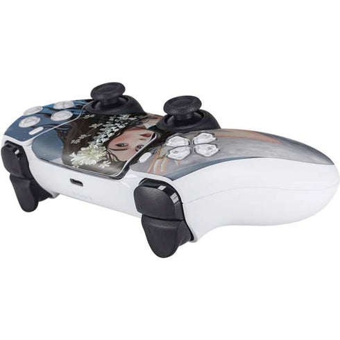 Fairy on Moon with Birds by Nene Thomas PS5 Controller Skin