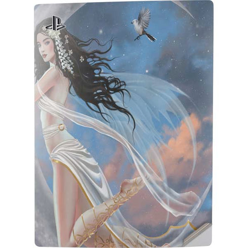 Fairy on Moon with Birds by Nene Thomas PS5 Digital Edition Console Skin