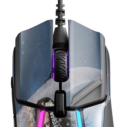 Fairy on Moon with Birds by Nene Thomas SteelSeries Rival 600 Gaming Mouse Skin