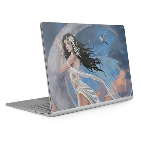Fairy on Moon with Birds by Nene Thomas Surface Book 2 15in Skin