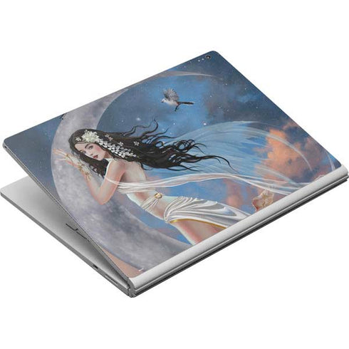 Fairy on Moon with Birds by Nene Thomas Surface Book Skin