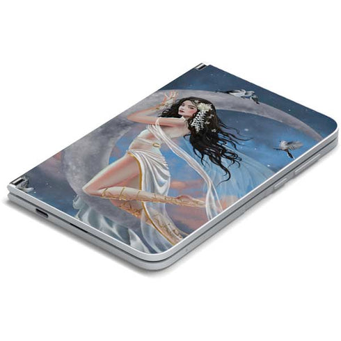 Fairy on Moon with Birds by Nene Thomas Surface Duo Skin