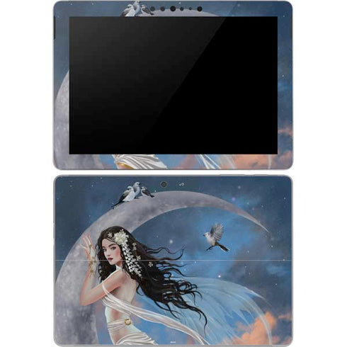 Fairy on Moon with Birds by Nene Thomas Surface Go Skin